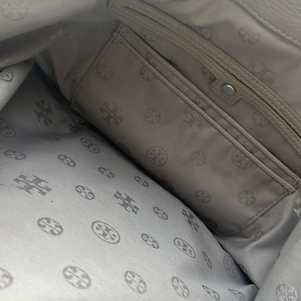 Tory Bruch tote large gray leather bag - Picture 3 of 7